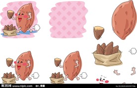 手绘红薯表情