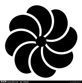 黑色花纹