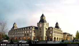 星级酒店建筑设计效果图