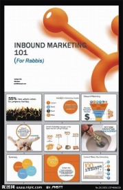 欧美风简洁橙色PPT