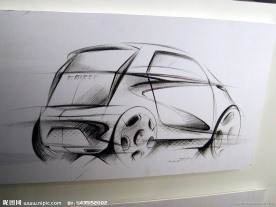 手绘汽车