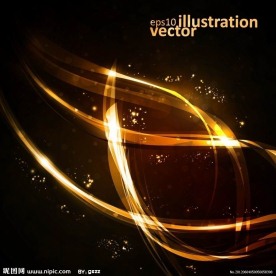 金色动感线条光线