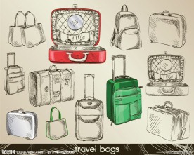 手绘 皮箱 行李箱
