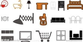 办公 家居矢量图