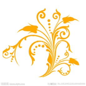 边角藤蔓花纹笔刷