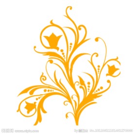 边角藤蔓花纹笔刷