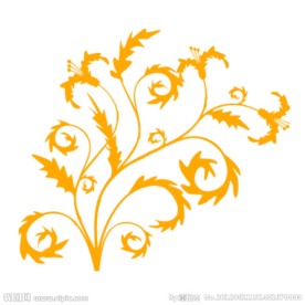 边角藤蔓花纹笔刷