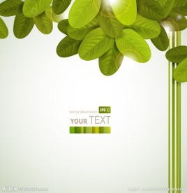 动感绿叶树 绿色生态环保背景