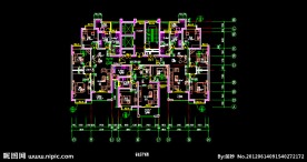一梯三户CAD图纸
