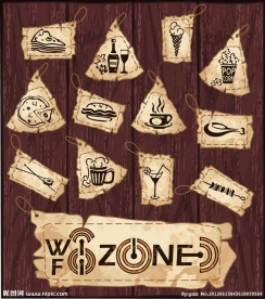 怀旧木纹食品标签