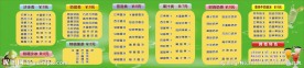 冷饮店价目表