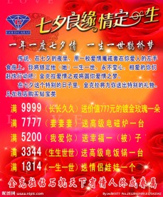 七夕情人节 黄金珠宝城海报