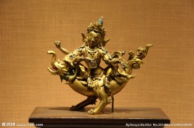 铜镀金水天像