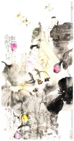 荷花 国画