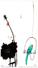 荷花 国画