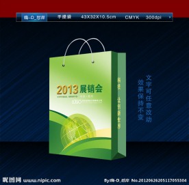 绿色手提袋（展开图）