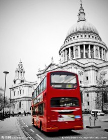 伦敦街头 公交巴士