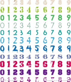 数字 艺术字 艺术字体