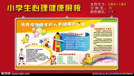 学校心理健康展板