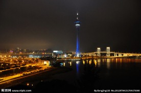 澳门旅游塔夜景