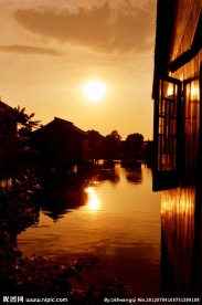 水乡夕阳