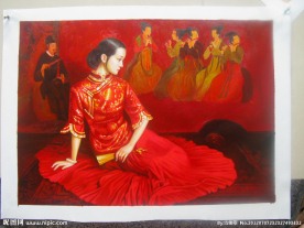 红衣服女人