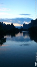 黄昏湖景