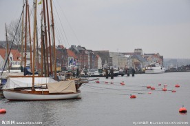 Flensburg 弗伦斯堡城市港口的船只