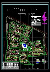 居住区CAD平面规划图