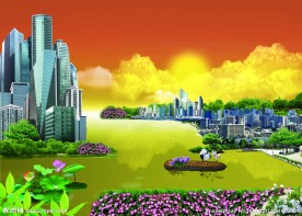 城市一角海报