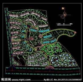 居住区CAD平面规划图