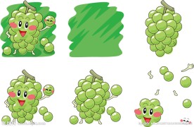 手绘葡萄表情