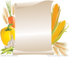 空白卷轴蔬菜背景