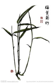 竹子水墨画