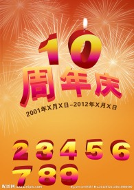 周年庆立体字