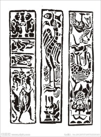 汉代画像石鸟纹