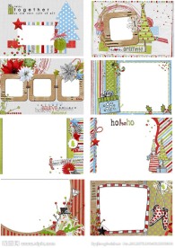 剪贴花朵 欧美剪贴风格 边框模板