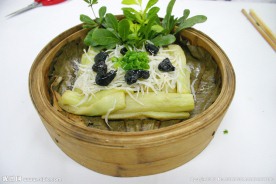 榄角银针仔蒸茄子