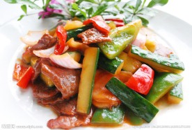 青瓜酸炒牛肉