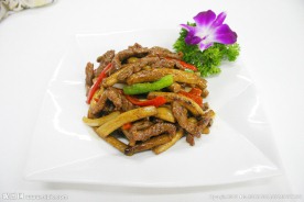 烧汁茶树菇炒牛柳