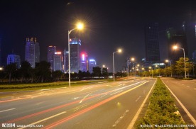 城市夜景 公路