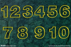 阿拉伯数字金属字