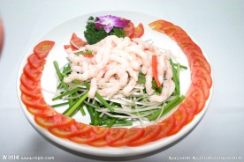 九菜花银牙炒虾条