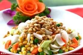 松子粟米炒百合