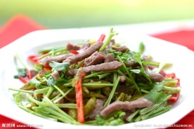 野山椒芜茜梗炒牛肉