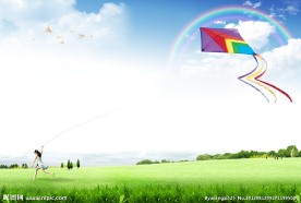 放风筝的小女孩