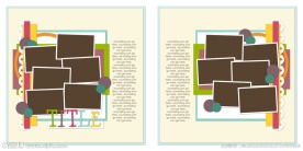 可爱卡通对称儿童相册模板