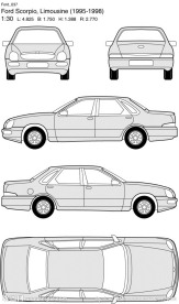福特汽车线框图