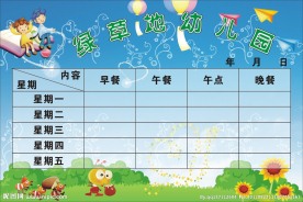 卡通幼儿园展板