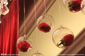 婚庆装饰玫瑰花吊球